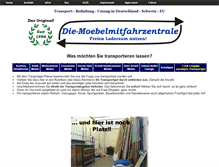 Tablet Screenshot of die-moebelmitfahrzentrale.de